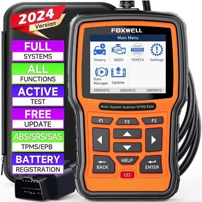 Foxwell NT510 Elite For BMW All System ABS SRS DPF TPMS OBD2 Diagnostic Scanner • $124.99