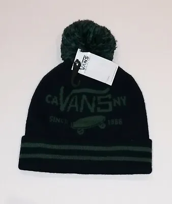 VANS Mens Pom Beanie Navy Blue BRAND NEW Wool Cuffed • £16.25