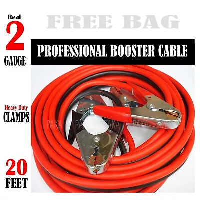 Heavy Duty 20 FT 2 Gauge Booster Cable Jumping Cable • $39.99