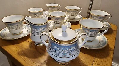 £124.99 • Buy Noritake 2045 Polonaise Japan Tea Set Cups Saucers Milk Jug Sugar Dish