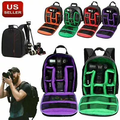 Camera Bag Backpack For Canon EOS Sony Nikon DSLR Digital Waterproof Shockproof • $14.71