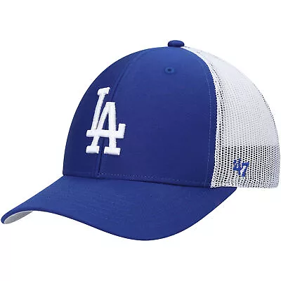 Men's '47 Royal/White Los Angeles Dodgers Primary Logo Trucker Snapback Hat • $23.99