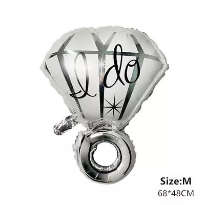 $4.95 • Buy 1pc I Do Diamond Ring Foil Balloon Silver Foil Balloon Engagement Party, Wedding