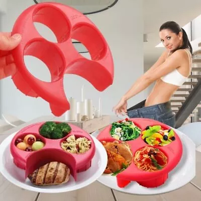 2pc Portion Control Plate Weight Loss For Adults Meal Measure Food Control Hot • $19.38