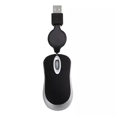 Mini USB Wired Mouse Retractable Cable Tiny Small Mouse 1600 Optical Compact • $7.59