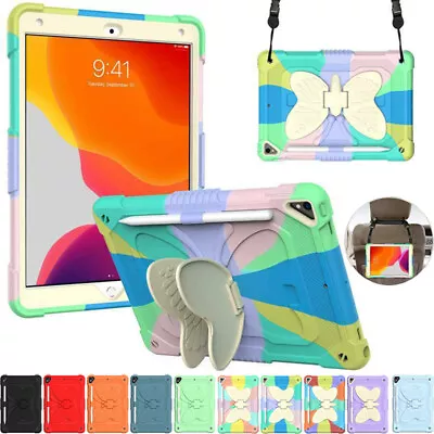 For IPad 5th 6th 7th 8th 9th Gen 10.2 Kids Shockproof Butterfly Stand Case Cover • $30.59