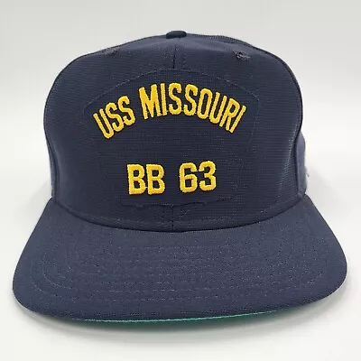 USS MISSOURI BB 63 Vintage New Era Pro Model Snapback Made In USA Navy Veterans • $19.95
