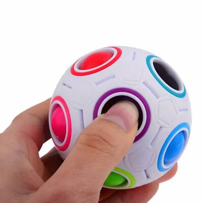 Magic Rainbow Ball Cube Speed Puzzle Ball Kids Educational Learning Funny To:da • £5.92
