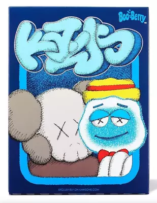 KAWS X Monsters Limited Edition Boo Berry Cereal With Acrylic Display Box • $125