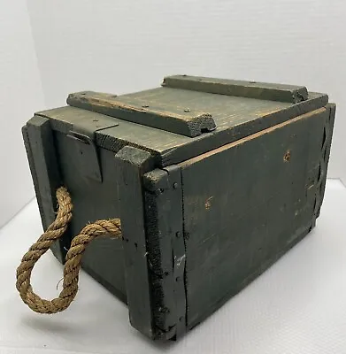 Vintage WW2 Wood Ammo Box CrateUnited States Army/Military Chest With Top • $120