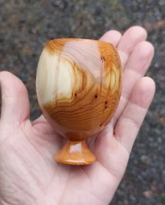  Pacific Yew Small Footed Bowl! Hand Turned 3.5  Tall  (594) • $29.99