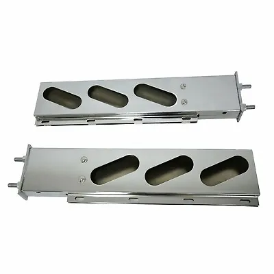 Pair Of Mud Flap Hanger Rear Bar W/6 Oval Light Cutouts Spring Loaded Semi Truck • $109