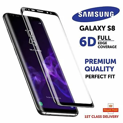Samsung Galaxy S8 S9+ Screen Protector Tempered Glass Full Screen Edges Coverage • £3.99