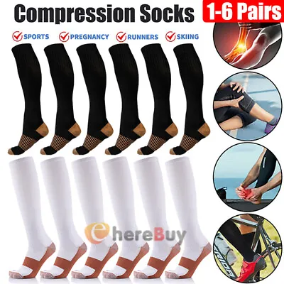 Compression Socks Stockings Men Women 15-20mmHg Support Miracle Calf Leg Sport • $21.99