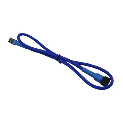 Darkside 3-Pin Fan Sleeved Extension Cable Male-Female 40cm Blue UV • $9.59