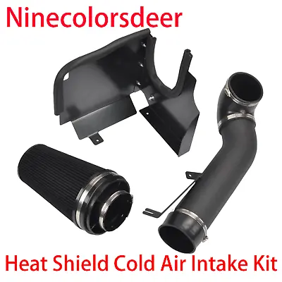For 99-07 Chevy GMC V8 4.8L/5.3L/6.0L 4  Black Cold Air Intake Kit Heat Shield • $50.02