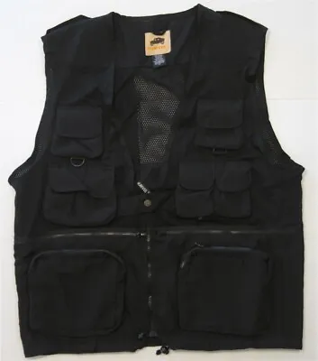 CAMPCO HUMVEE COMBAT VEST Unisex L BLACK Photography Travel Birding Fishing • $29.99