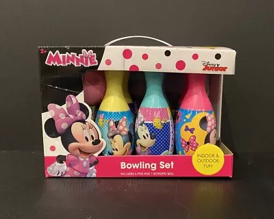 Disney Minnie Mouse Multi-Color Bowling Play Set Kit With 6 Plastic Pins 1 Ball • $5.99