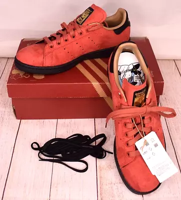 NEW Adidas Disney Men's Stan Smith Captain Hook Red Sneakers Size 8 (HP5581) • $55.24