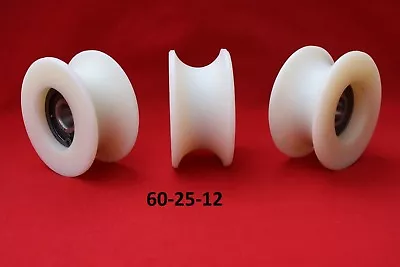 £11.90 • Buy 60mm Nylon Pulley Wheel With Ball Bearings Various Size Precisely Turned.
