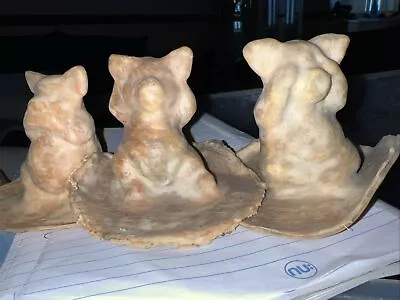 PIGS Hear No See No Say No Evil LATEX RUBBER MOULD MOLD PLASTER CEMENT GOTHS • £5.16