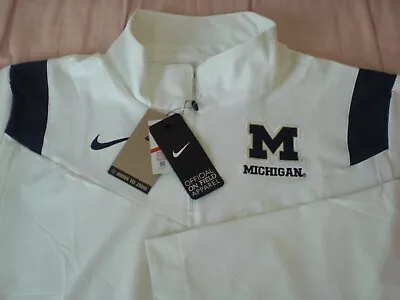 Nike Dri-FIT Michigan Wolverines L/S ¼-Zip Coaches Jacket NWT - Men's XL + 2XL • $54.99