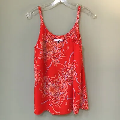 $15.99 • Buy Cabi Cami Top Camisole Womens S Lovely Day Mum Orange Floral Gray Coral Flower 