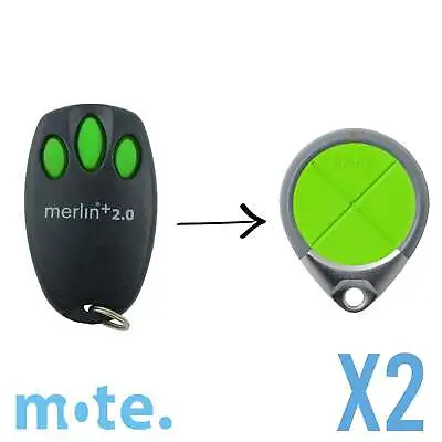 2 X Merlin+ 2.0 E945M Genuine/Original Garage/Gate Door Remote MT100EVO MT60EVO • $117.80