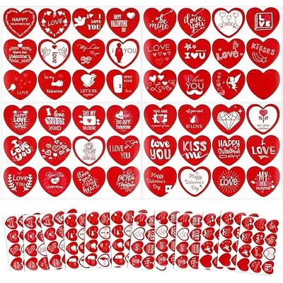 Romantic Stickers I Love You Be Mine Kiss Me Hearts X144 Love Gift Craft DIY • £3.79