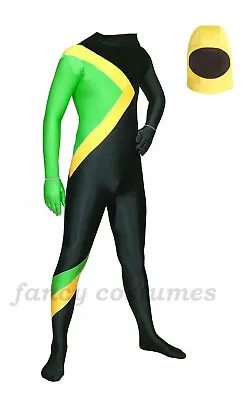 Jamaican Bobsled Team Cool Fancy Dress Costume Jamaica Bobsleigh Running Outfit • £22.99