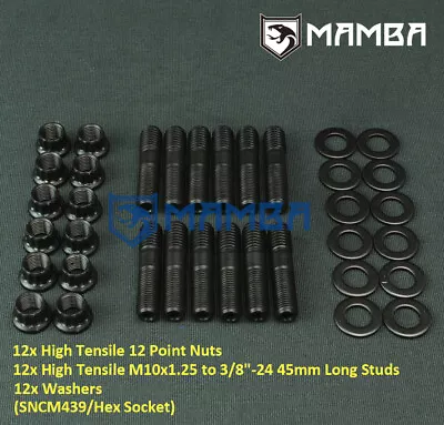 SNCM439 Turbo Exhaust Manifold Studs Kit For Nissan RB20 RB25 RB26 RB30 VL UK • $101.16