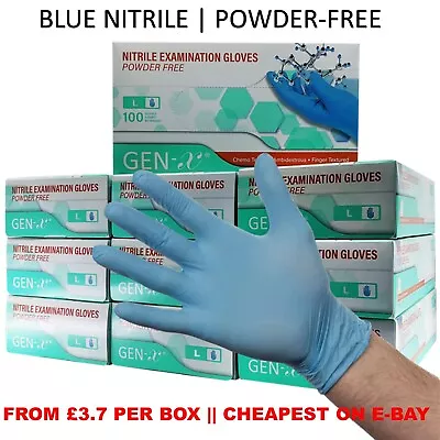£1.49 • Buy Disposable Nitrile Gloves Powder Latex Free Box Of 100 Medical And Food Grade