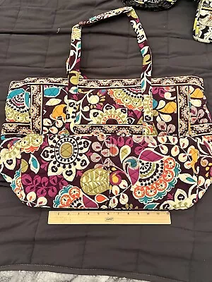 Vera Bradley Get Carried Away Tote - Plum Crazy - New With Tags • $48.60