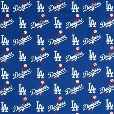 Fabric Traditions Los Angeles Dodgers MLB LA Dodgers Cotton Fabric By The Yard • $11.95