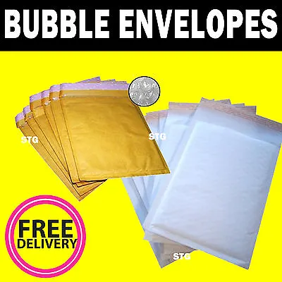 Padded Envelopes - Gold & White Mail Bags CD DVD A3 A4 ETC • £69.58