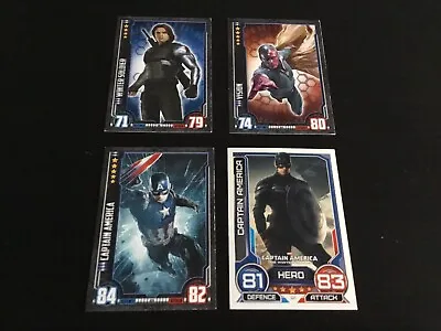 Hero Attax- Marvel: 2 Captain America Winter Soldier Vision Cards • £0.99