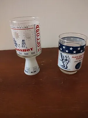 Vintage 1969 Apollo 11drinking Glass & Shot Glass Tumbler. • $25