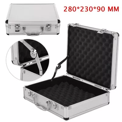 Camera Gun Storage Carry Box Large Hard Aluminium Flight Case Foam Lockable Tool • £17.99