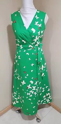 Vntg Hawaii MALIA HONOLULU Cotton Wrap Maxi Dress*sz14* See Photo Measurements! • $99