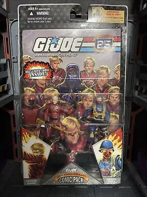 GI Joe 25th Anniversary Crimson Guard Scarred Cobra Officer Comic 2-Pack Hasbro • $28.99