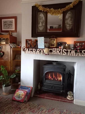 £15 • Buy Genuine Victorian Over Mantle Mirror With Rare Prints Of Children 
