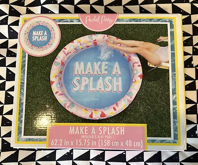 Packed Party Inflatable Mini Pool “ Make A Splash “ NEW In Box • $15