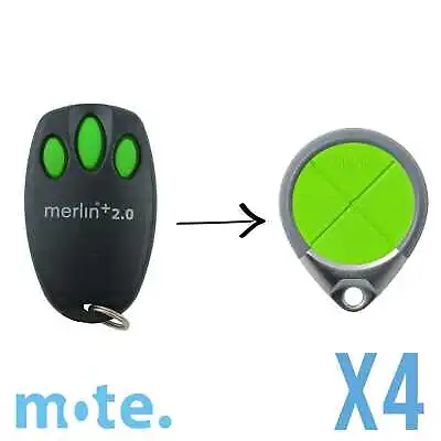 4 X Merlin+ 2.0 E945M Genuine/Original Garage/Gate Door Remote MT100EVO MT60EVO • $235.60