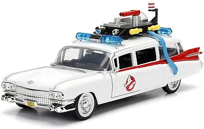 Jada 1/24 Cadillac Ghostbusters Ecto-1 White / Red 99731 • £31.98