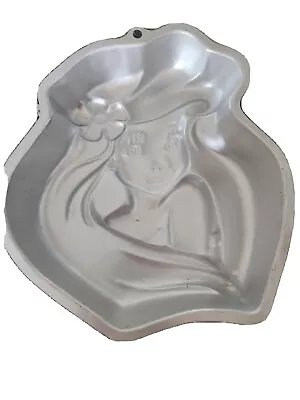 Wilton Disney ARIEL THE LITTLE MERMAID Cake Pan Mold 2105-4355 And Candle • $13