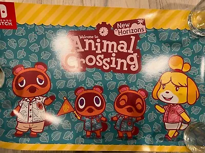 Nintendo Switch ANIMAL CROSSING NEW HORIZONS Promo Poster 11x17 • $14.99