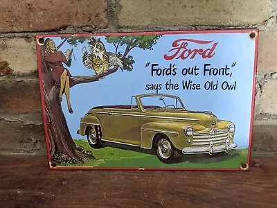 Vintage Ford Motor Company Service Dealer Porcelain Dealership Sign 12  X 8  • $119.99