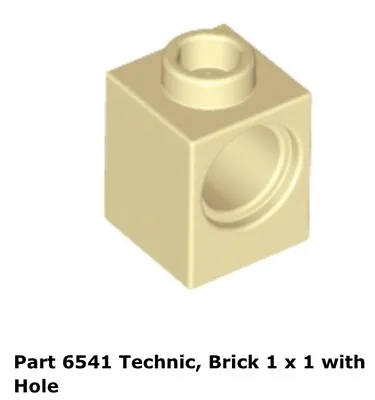 Lego 2x 6541 Tan Technic Brick 1 X 1 With Hole 8039 • $6.63