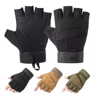 Tactical Gloves Army SWAT Military Combat Hunting Shooting Duty Gear Fingerless • $12.69