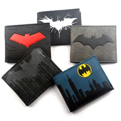 DC Batman Bifold Wallet Comics Coin Purse Id Window Zip Pocket Card Holder Gift • £8.39